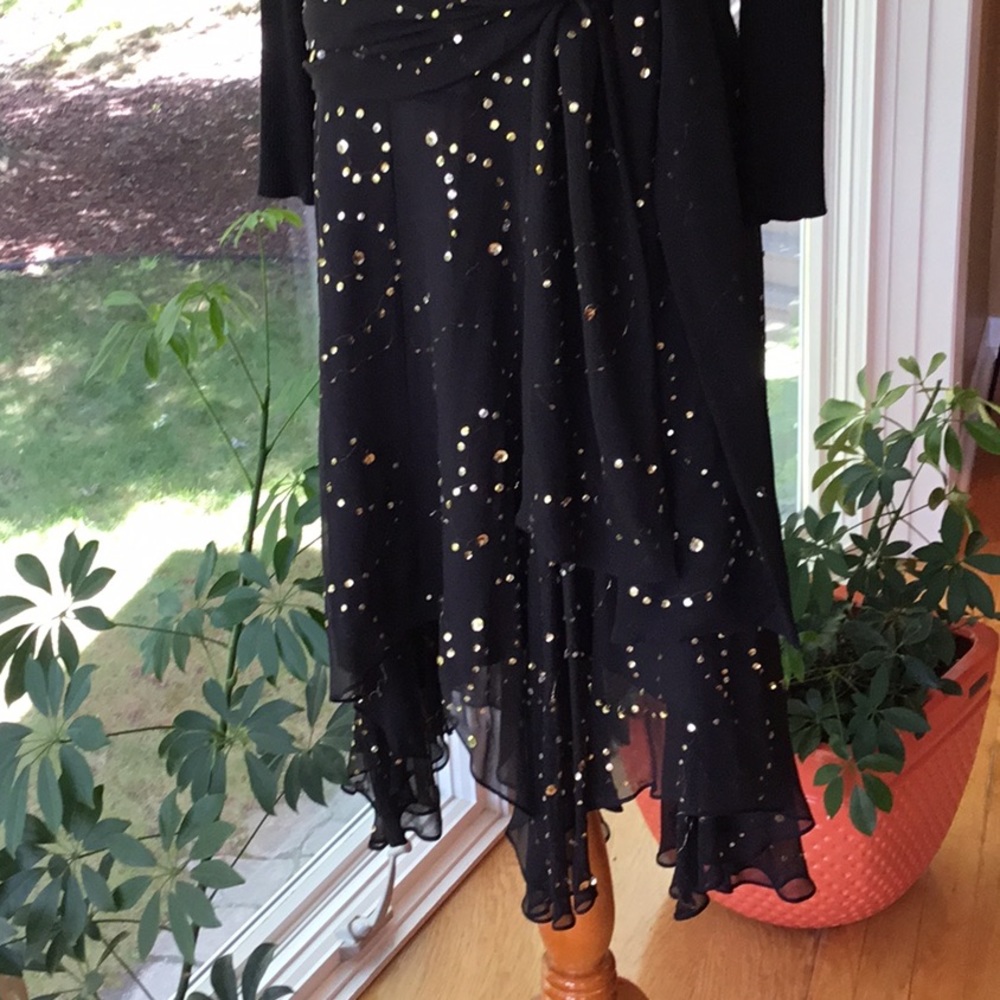 Cache Black Sequined Skirt - Picture 2 of 6